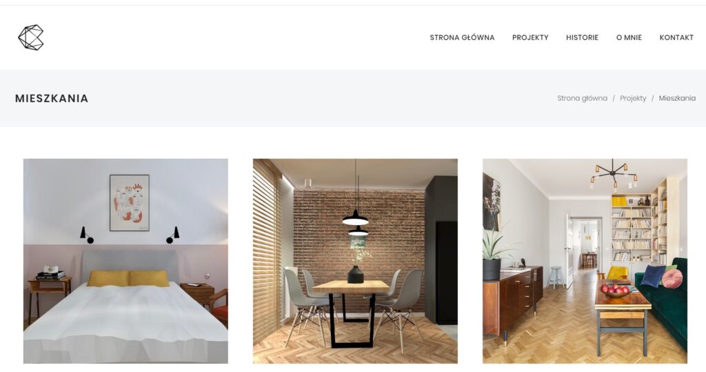 strona internetowa portfolio przyklady