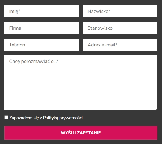 formularz kontaktowy ile pól