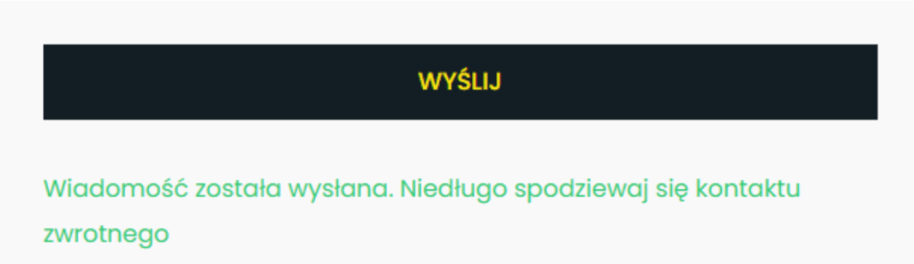 formularz kontaktowy potwierdzenie pod przyciskiem