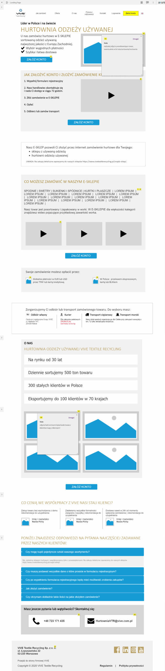 makieta do landing page