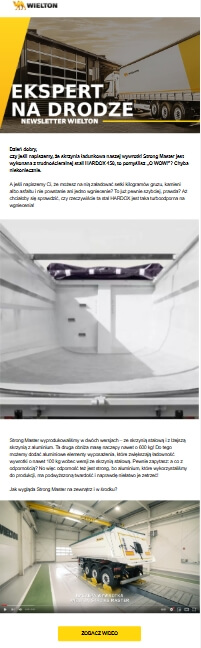 newsletter pozyskuje klientówB2B przykład Wielton