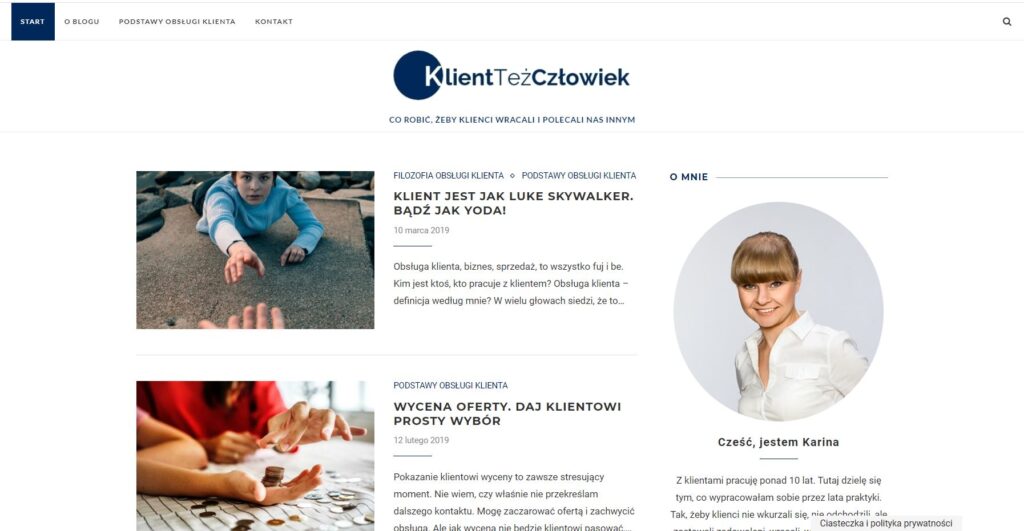 strony internetowe dla firmy przykład strony na szablonie WordPress - po dostosowaniu