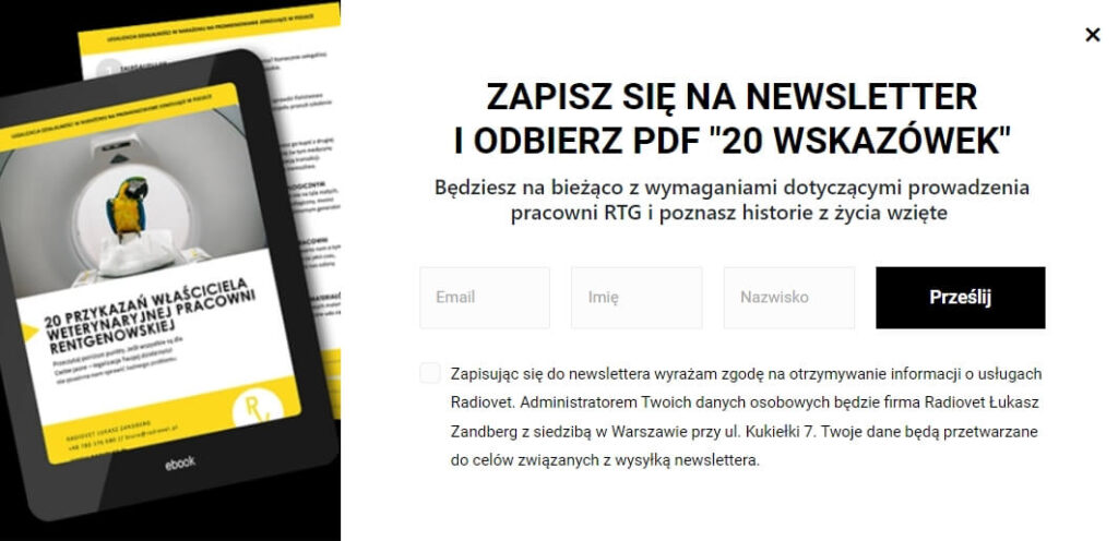 zapis na newsletter Radiovet