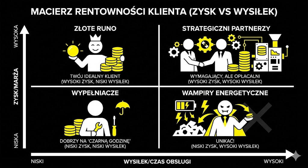 kryteria segmentacji klientów B2B macierz rentowności