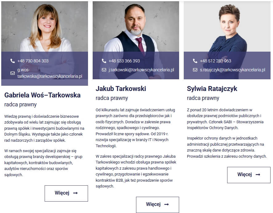 strona kancelarii a wizerunek prawnika przykład