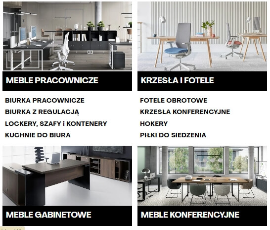 strony dla branży meblowej katalog produktów