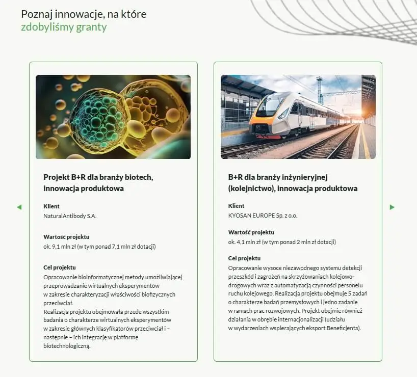 landing page przykład case study