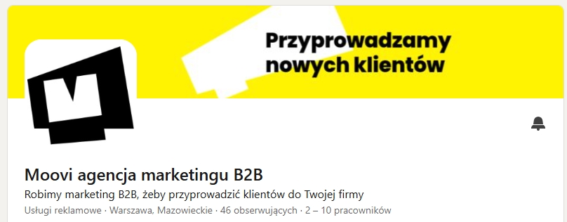 LinkedIn firmowy nagłówek przykład Moovi